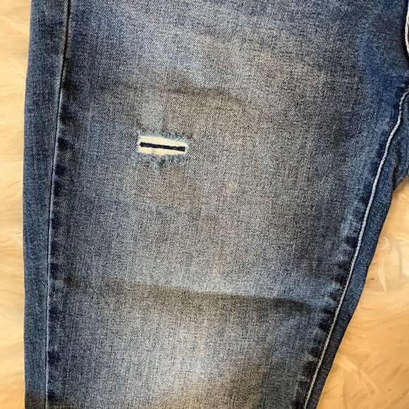 Ana Size 10 high rise straight leg distressed/patched denim jeans - Picture 4 of 8